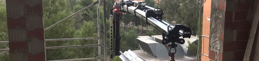Servicio de alquiler de grúa con JIB en Alicante