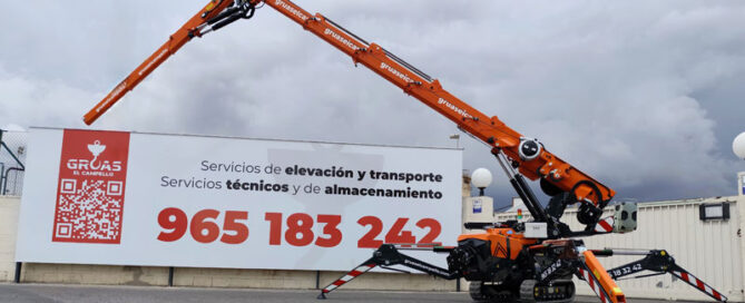 Alquiler de minigrúas compactas en Alicante, Murcia y Valencia para espacios reducidos