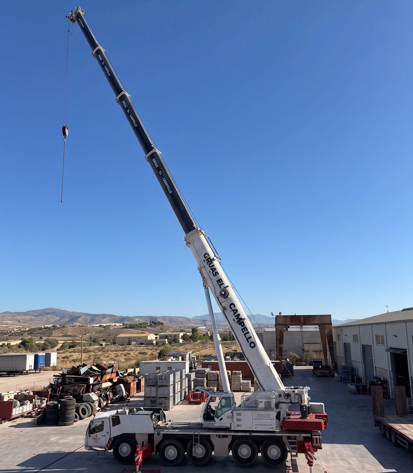 Grove GMK5250XL-1: Potencia de 250 toneladas y la pluma más larga en 5 ejes para elevación pesada en Alicante, Murcia y Valencia